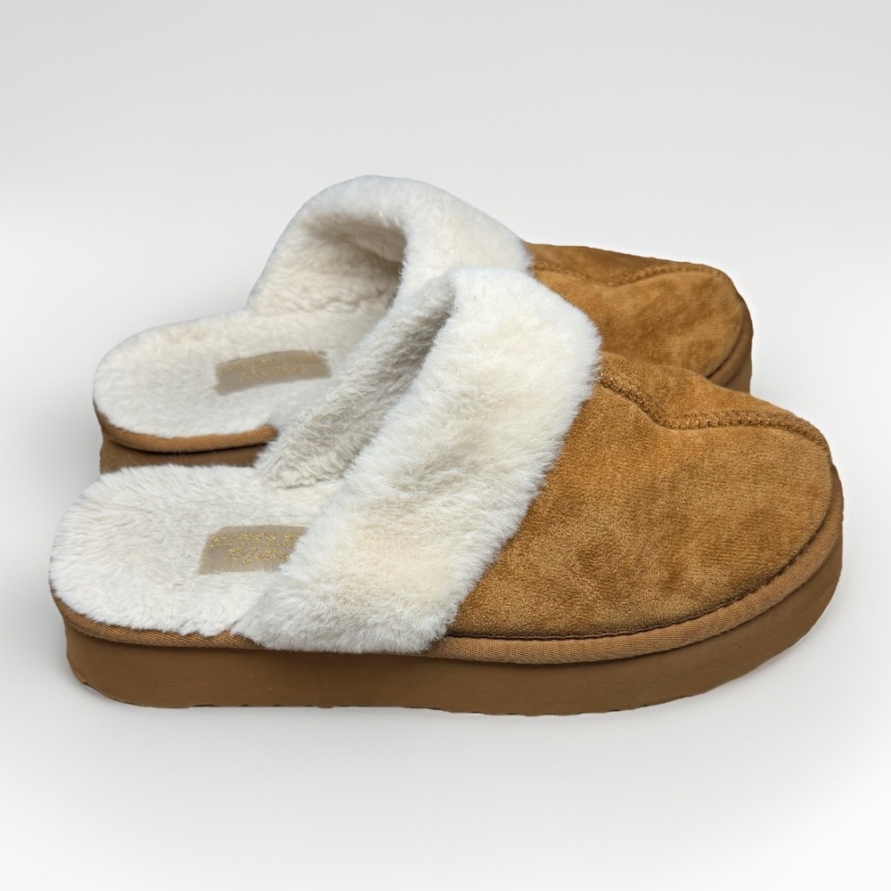Altar'd State Mammoth Platform Slipper Tan Women's 8M Fully‎ Lined